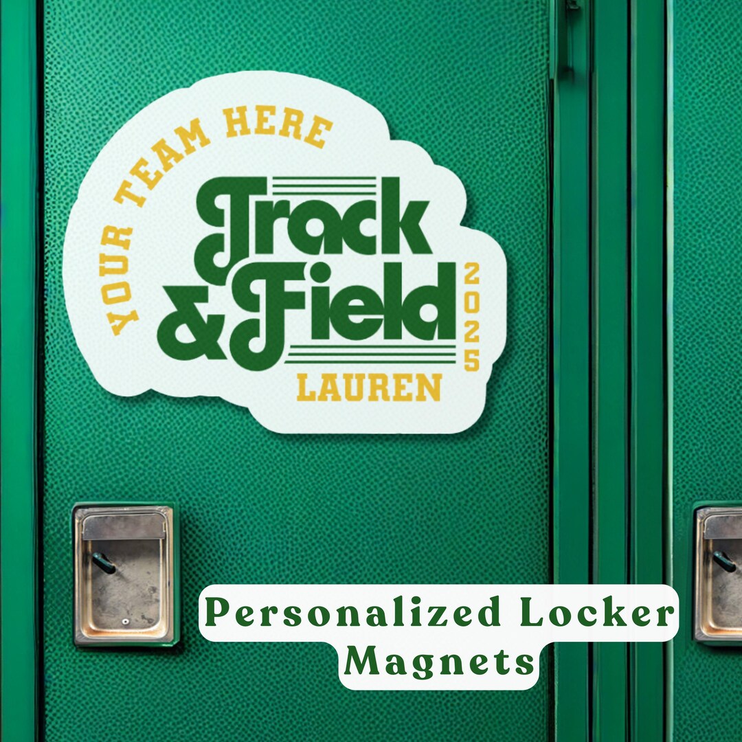 Track and Field Locker Magnet | Cross Country | Personalized Name ...