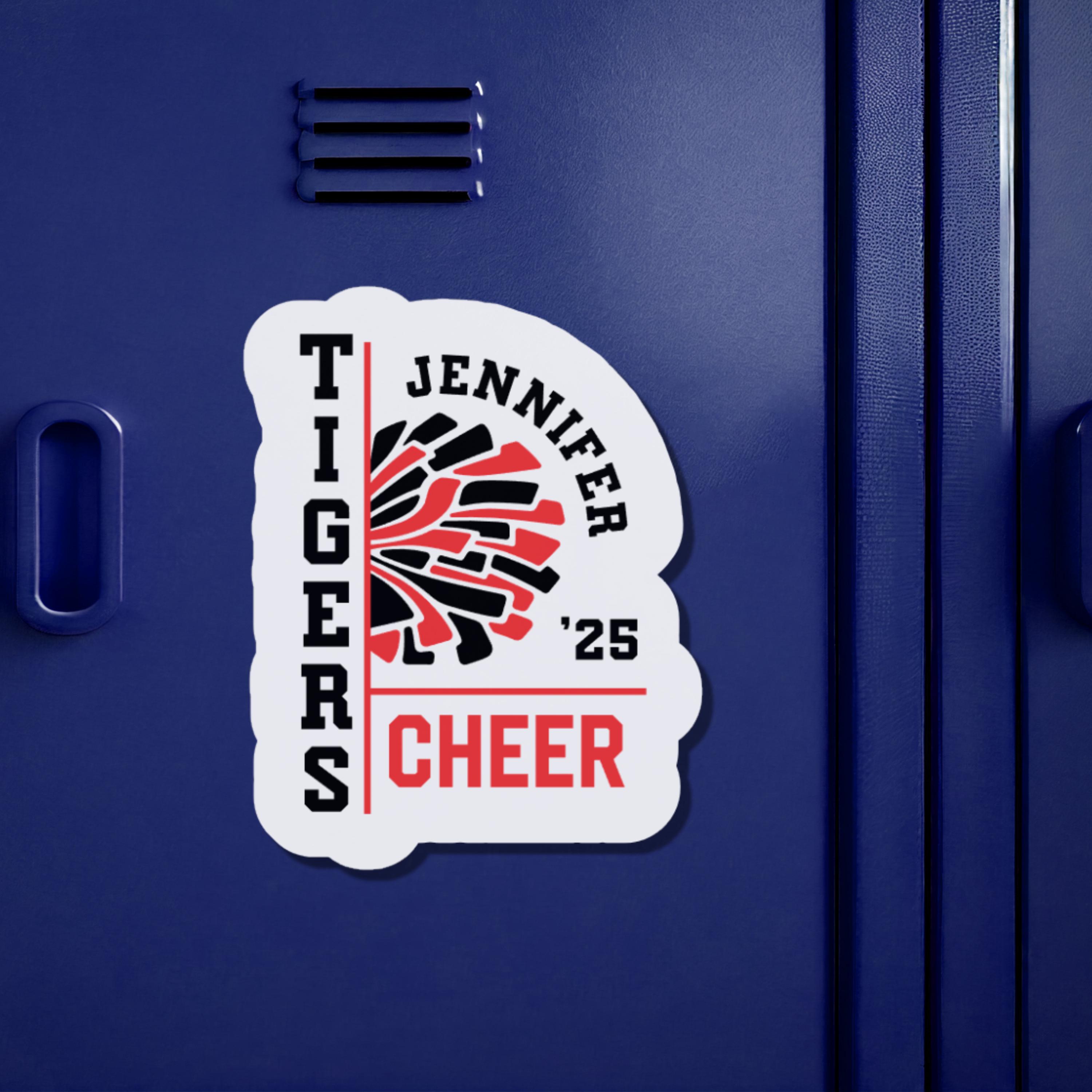 Custom Cheerleading Name Magnet or Sticker | Personalized Cheer Locker ...