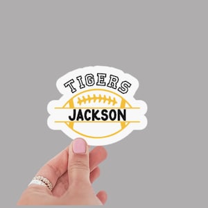 Football Locker Magnets | Personalized team football stickers | Homecoming team gifts | Team Spirit magnets for cars | Locker room magnets