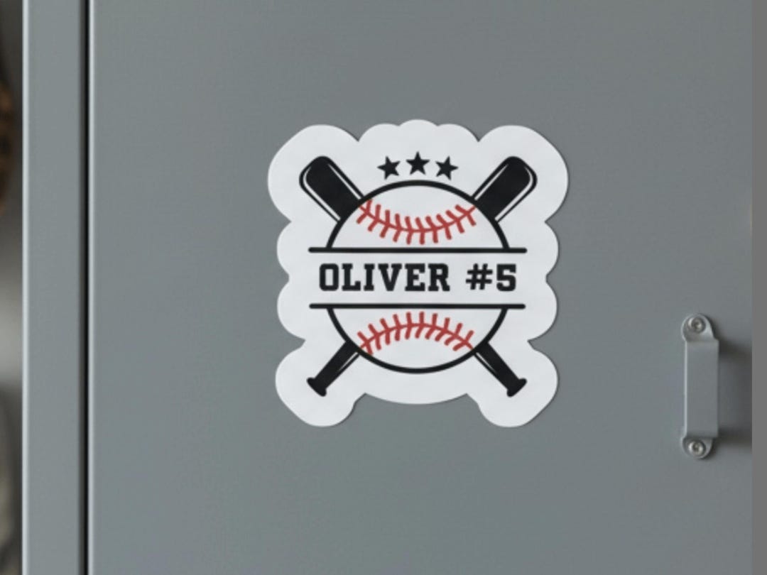 Baseball Magnet Personalized | Locker Magnet Customized With Your Team ...