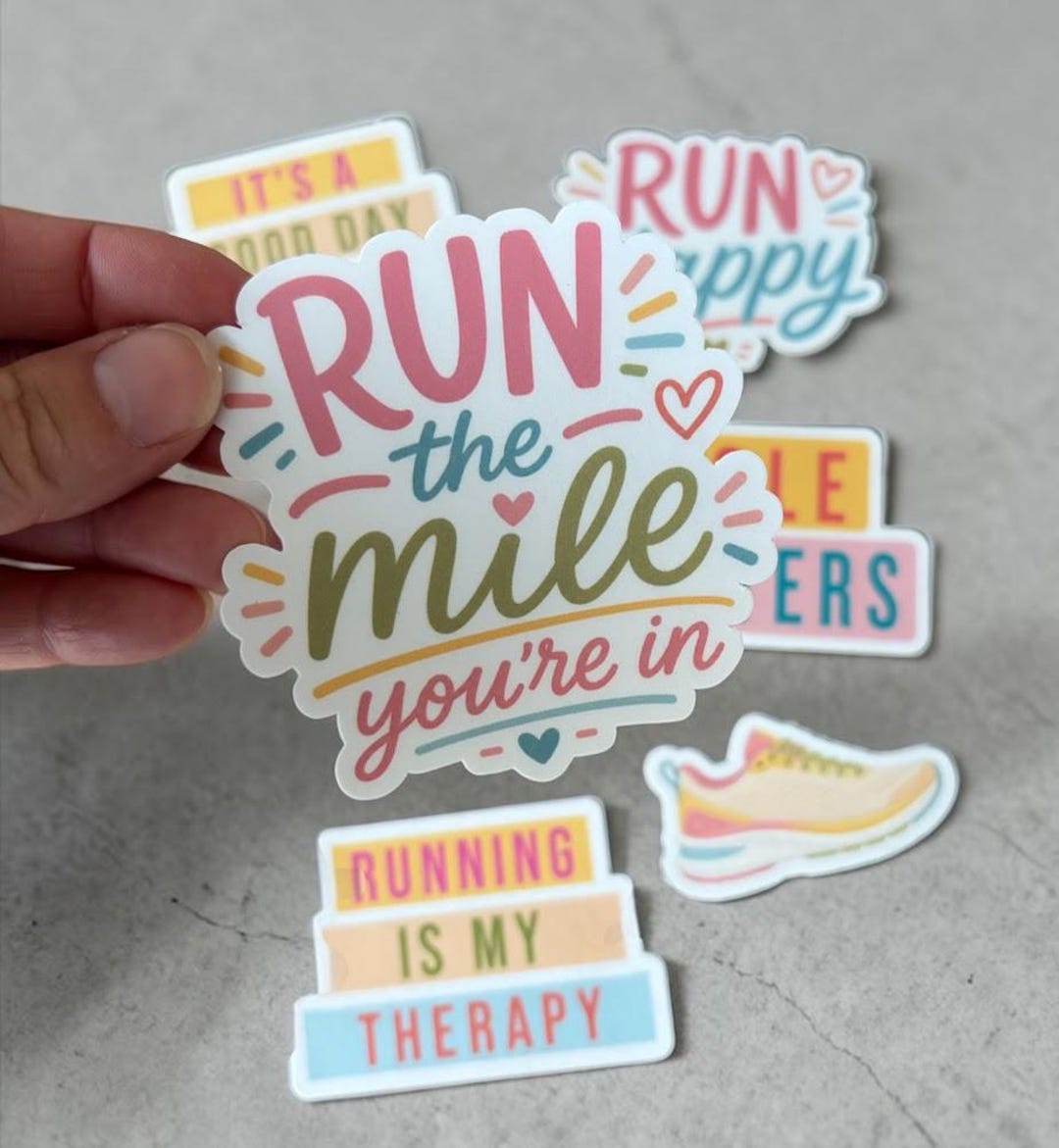 Running One Sticker Running Stickers | Run Happy | Sole Sisters |gift for Runner | Marathon ...