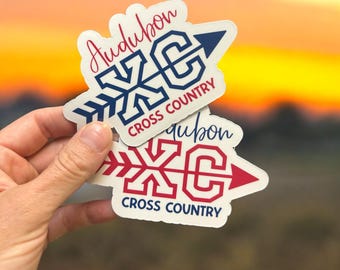 Cross Country Magnet for Locker or Sticker | Personalized Cross Country magnet | Custom Team name XC gift |XC running sticker