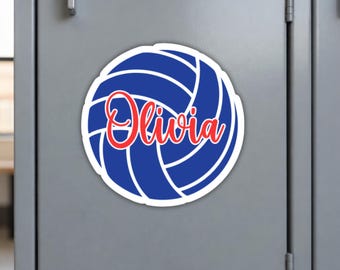 Personalized Volleyball Locker Magnet or Sticker | Volleyball team stickers | Team Spirit gifts | Locker magnets | Team gift