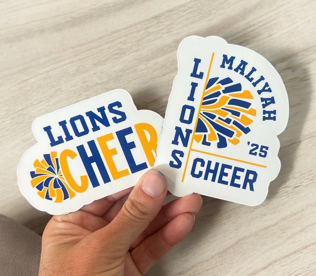 Custom Cheerleading Name Magnet or Sticker | Personalized Cheer Locker ...