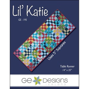 Lil' Katie Table Runner Pattern by Gudrun Erla for GE Designs - Charm Pack Friendly Quilt Pattern - GE-195