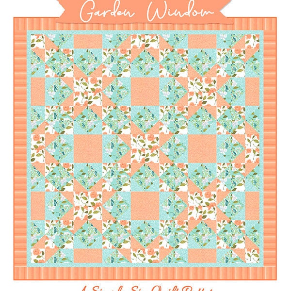 Garden Window Quilt Pattern - Features Goldenrod by Moda Fabrics - Deb Grogan of The Quilt Factory - QF-1912