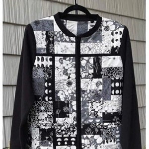 Charm Pack Quilted Sweatshirt Jacket Pattern by J. Minnis Designs, JMD-202