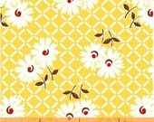 Sugar Sack 2 - Daisy Grid in Yellow - 1930 39 s Vintage Reproduction Fabric - Whistler Studios - Windham - 51446-3 - By the Half Yard