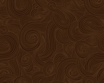 Just Color! Brown Swirl Cotton Fabric, Studio E, 1351-BRWN