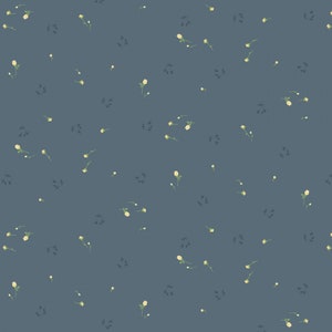 Laurel Blue Dainty - Whistler Studios for Windham Fabrics - 53412A-9 - 100% Quilting Cotton Cut Continuously