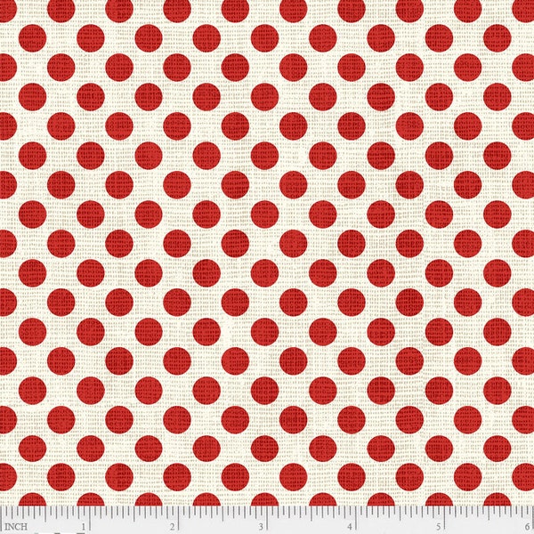 P&B North Pole Express Dots on Cream, Pela Studio, NPEX-4763-LR, 100% Quilting Cotton, Fabric Cut Continuously