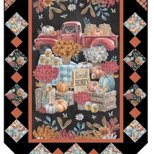 Herbst Ernte Quilt Banner Kit mit Spätsommer Ernte Stoff von Blank Quilting, 100% Baumwolle, 92cm x 168cm
