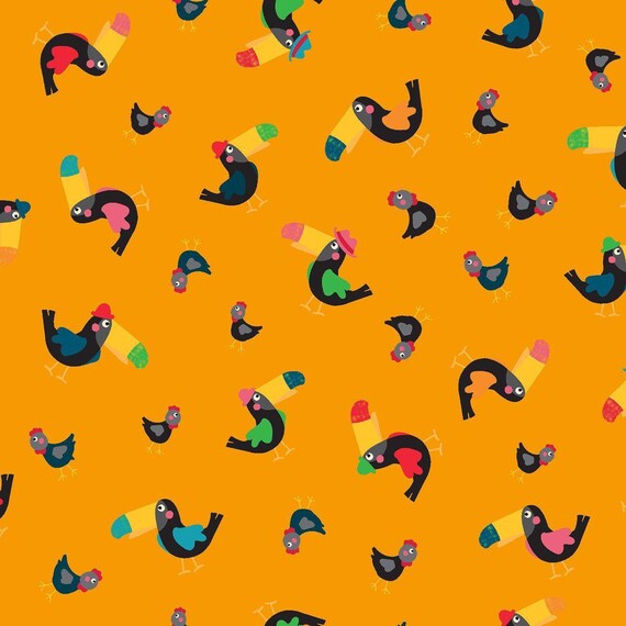Busy Street - Toucans in Green Busy Street - Toucans in Green