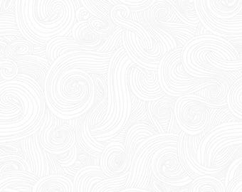 Just Color! White Swirl Cotton Fabric, Studio E, 1351