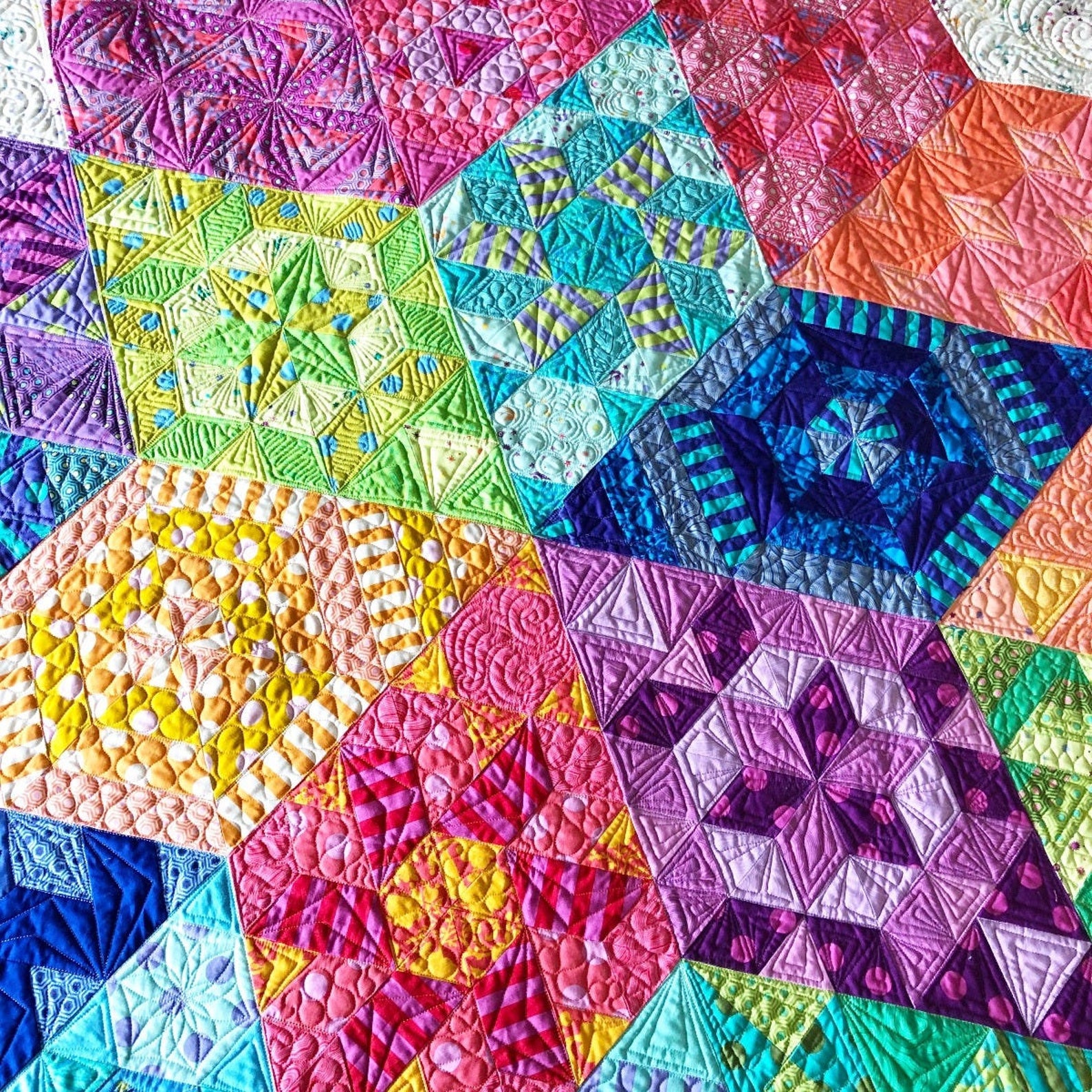 Nebula Quilt Kit Tula Pink Fabric Jaybird Quilts Pattern Etsy