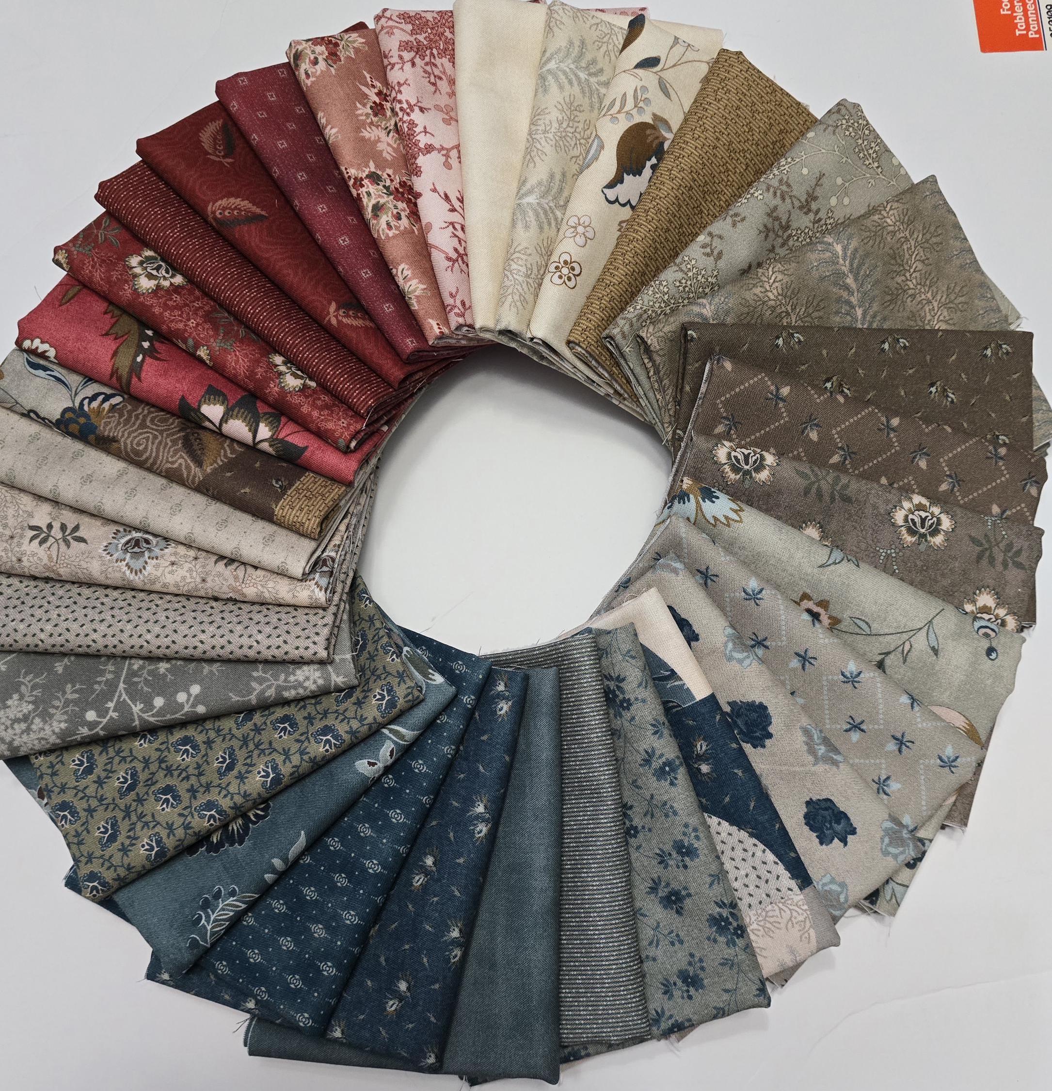 Garden Tale Fat Quarter Fabric Bundle, Jeanne Horton for Windham Fabrics, 32 Hand Cut Prints, 100% Quilting Cotton