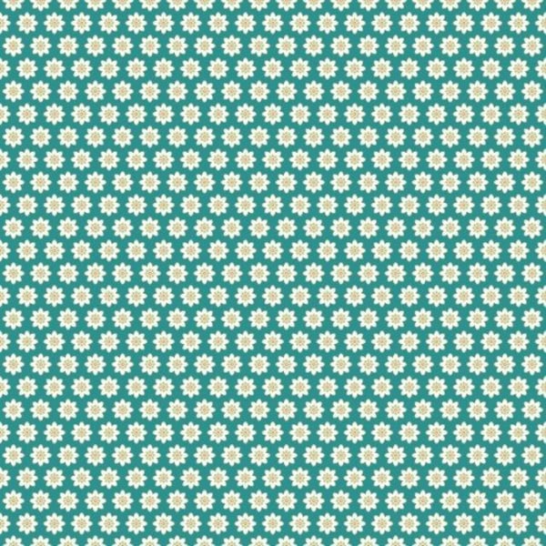 Chick-A-Doodle-Doo Teal Flour Sack by Poppie Cotton - POCCD21708 - 100% Quilting Cotton Cut Continuously
