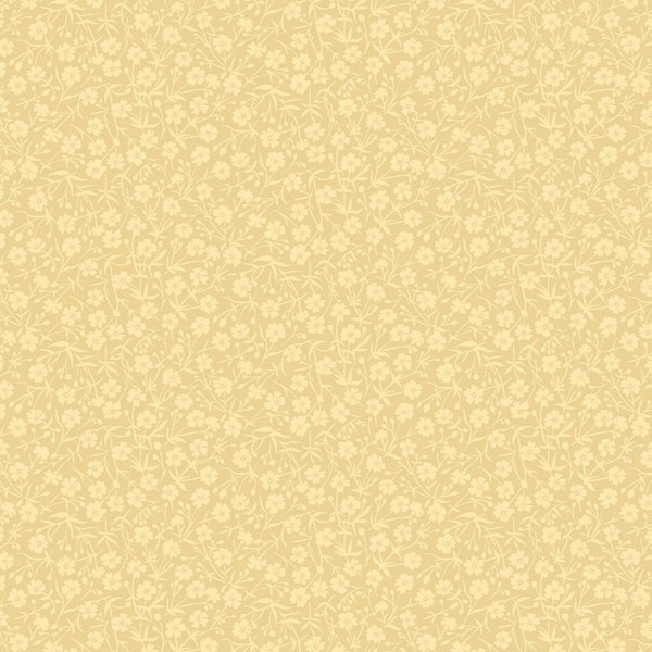August Meadow Buttercup Yellow by Liberty Fabrics, 01666891A, 100% Quilting Cotton Cut Continuously