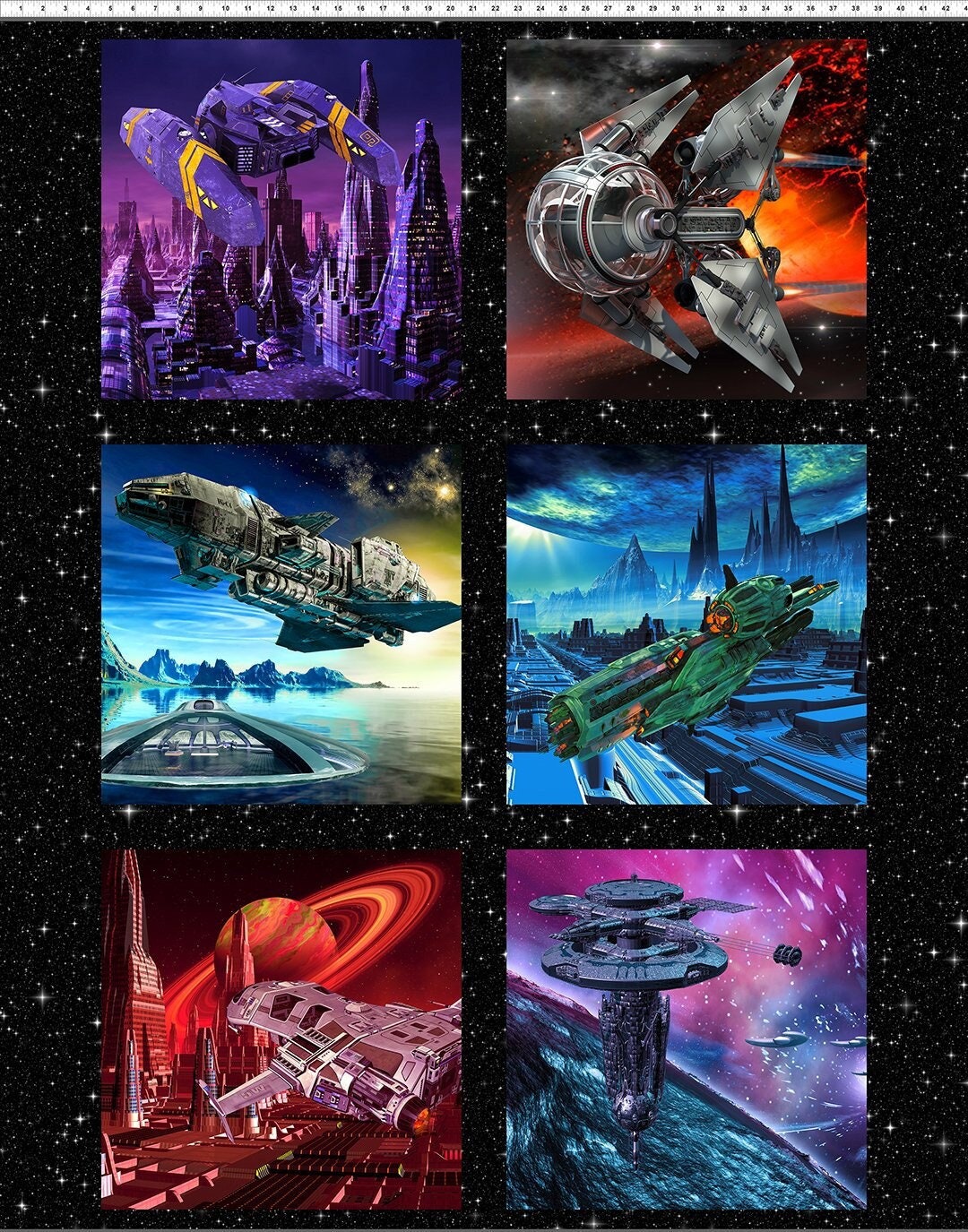 Buy Sci-fi 54 Multicolor Block Panel Jason Yenter for in Online in India -  Etsy