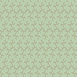 Key West Green Coral - Di Ford-Hall for Andover Fabrics - A-7971-V - By the Half Yard - 100% Quilting Cotton Cut Continuously