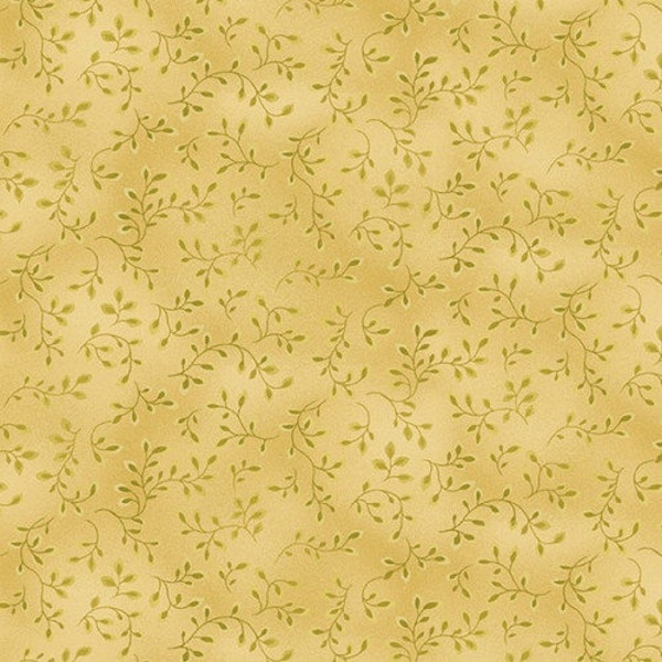 Folio Basics Light Green Vine Leaf, Henry Glass Fabrics, 7755-64, 100% Quilting Cotton Cut Continuously