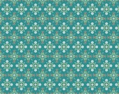 Chick-A-Doodle-Doo by Poppie Cotton - Teal Cafe Curtains - POCCD21703 - Yardage Cut Continuously