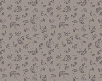 Sketchbook Lacey Ditsy Mushroom Brown - Whistler Studios for Windham Fabrics - 53085-9 - 100% Quilting Cotton Cut Continuously