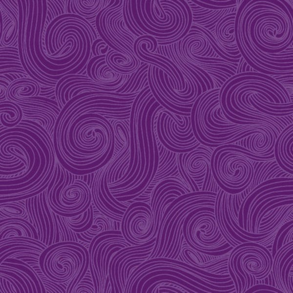 Just Color! Swirl Grape Purple by Studio E Fabrics, 1351-GRAP, 100% Quilting Cotton Cut Continuously