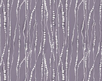Purple Dotted Stripe Cotton REMNANT (1/4 Yard) Au Naturel by Lisa Audit for Wilmington, 17823-611