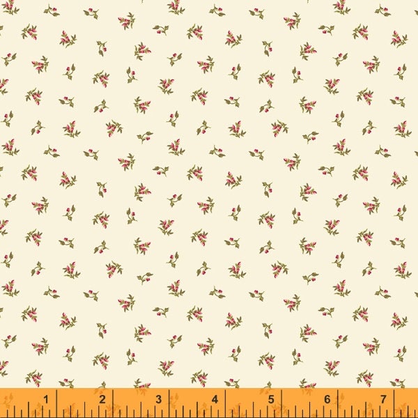 Rowan Tiny Buds Ivory Cream by Whistler Studios for Windham Fabrics - 52996-1 - 100% Quilting Cotton Cut Continuously