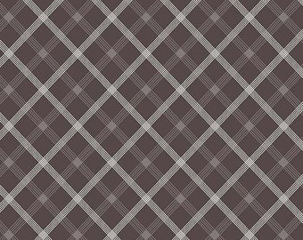 Carnet de croquis Bias Plaid Iron Brown - Whistler Studios pour Windham Fabrics - 53086-11 - 100% coton matelassé coupé en continu