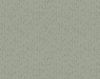 Green Broken Stripe Cotton Fabric, Au Naturel by Lisa Audit for Wilmington Prints, 17821-777