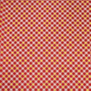 Tecido de algodão xadrez Pixy vermelho Five + Ten, Denyse Schmidt para Windham, 52487-9