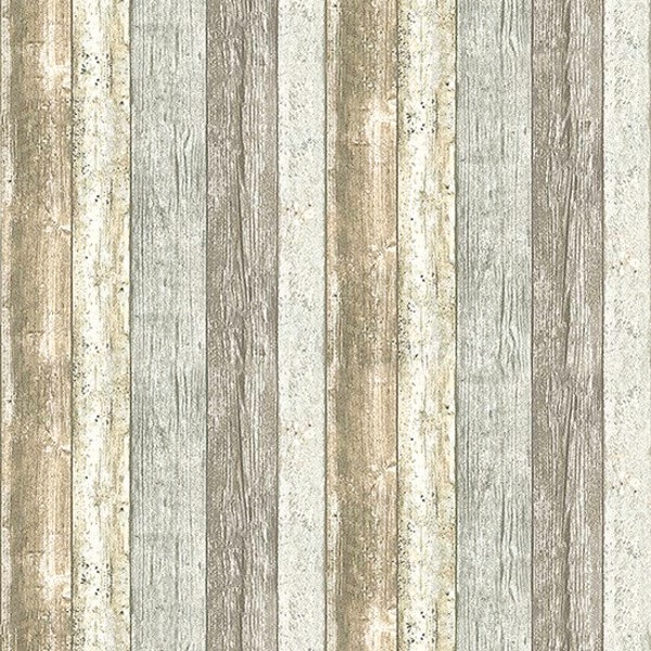 Homestead Memories Barn Wood Papyrus Gray, Hoffman Fabrics, T4972-531, 100% Quilting Cotton Cut Continuously, Digital Print