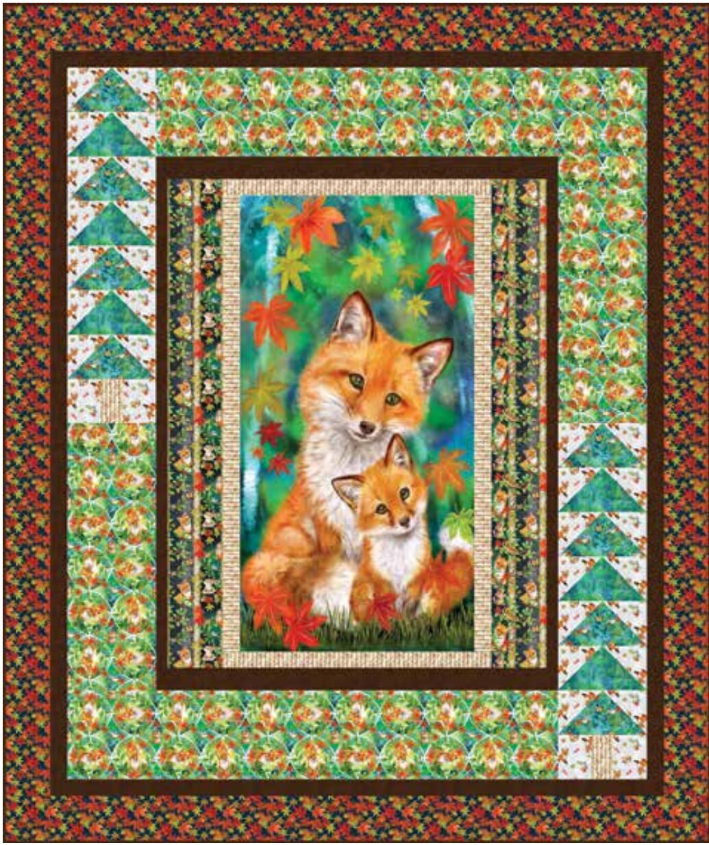 Auburn Fox Panel Quilt Kit Kayomi Harai for Studio E Fabrics Etsy Canada