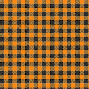 Orange and Black Buffalo Check - Essentials by Wilmington Prints - 100% Quilting Cotton Cut Continuously
