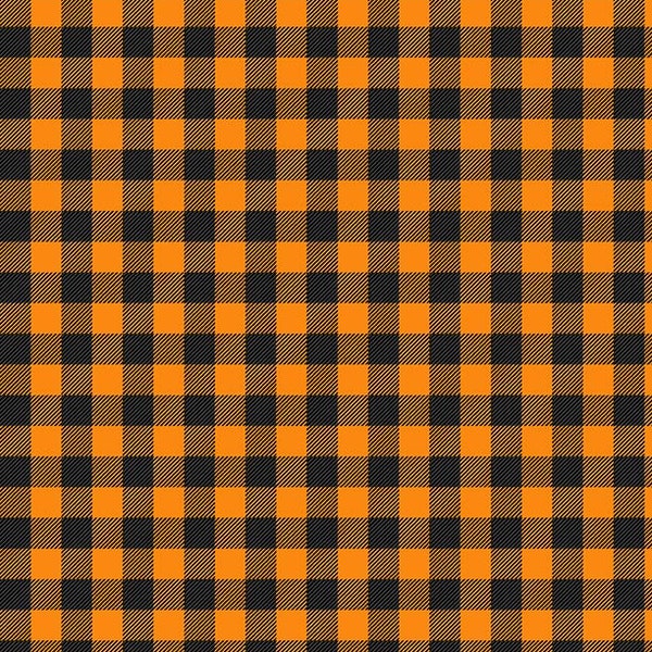 Orange and Black Buffalo Check - Essentials by Wilmington Prints - 100% Quilting Cotton Cut Continuously