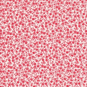 Summertime Cream/Red Bloom - Camille Roskelley for Moda Fabrics - 55321-32 - 100% Cotton Cut Continuously