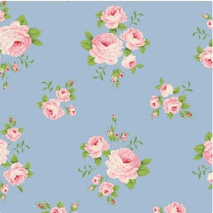 Tilda Sunday Brunch Sky Blue Mille, Tone Finnanger, TIL100599, 100% Quilting Cotton Cut Continuously