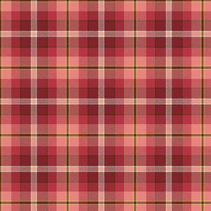 Red & Pink Plaid Fabric - Live Love Meow - Leanne Anderson for Henry Glass - 1943-85 - 100% Quilting Cotton Cut Continuously