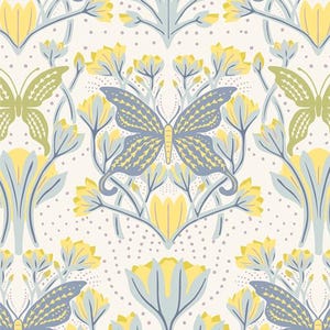 Fresh Linen Butterfly Reflections Dawn, Katie O&#39;Shea for Art Gallery Fabrics AGF, FRE-32308, 100% Quilting Cotton Cut Continuously