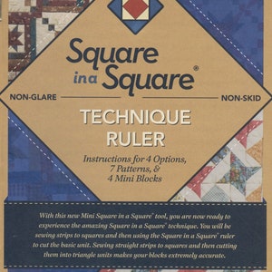 Square In A Square Mini Technique Book Plus Ruler: Provides Instructions Plus Tool For 4 Options, 7 Patterns, And 4 Mini Blocks : Jodi Barrows-261437