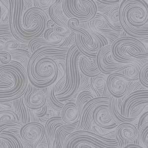 Just Color! Pewter Gray Swirl by Studio E Fabrics - Gray Tone on Tone Blender - 1351-PEWT - 100% Quilting Cotton Cut Continuously