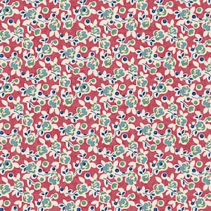 Wander Lane Salmon Pink Posies, Nancy Halverson of Art To Heart for Benartex Fabrics, 13603-26, 100% Cotton Cut Continuously