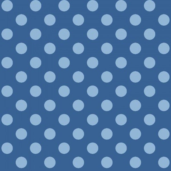 KimberBell Basics Polka Dot Blue - Maywood Studios - MAS8216-BB - 100% Quilting Cotton Cut Continuously