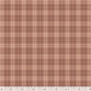 Marcella Dark Rose Pink Plaid - Nancy Rink for Marcus Fabrics - R1510-Dk Rose - 100% Quilting Cotton Cut Continuously