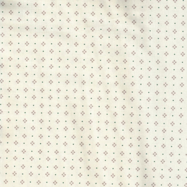 Gratitude & Grace Dots and Boxes Cream - Kim Diehl for Henry Glass Fabrics - 9416-40 - 100% Quilting Cotton Cut Continuously