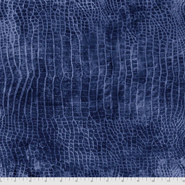 Worn Croc Moonlit Blue, Tim Holtz of Eclectic Elements, Free Spirit Fabrics, PWTH020.MOONLIT, 100% Quilting Cotton Cut Continuously