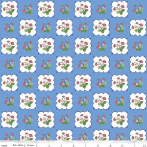 2/3 Yard REMNANT Summer Picnic Blueberry Tablecloth - Melissa Mortenson for Riley Blake - C10751-BLUEBERRY - 100% Quilting Cotton