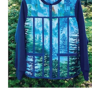 Playing With Panels Sweatshirt Jacket Pattern by J Minnis Designs, JMD201, Fits Sizes S - 3XL